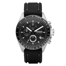 Fossil CH2573IE Men's Decker Black Silicone Strap Chronograph Watch