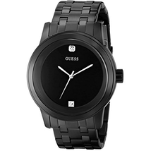 Đồng hồ GUESS Men's Stainless Steel Diamond Dial Bracelet Watch, Color: Black (Model: U12604G1)
