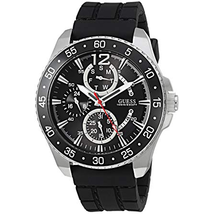 Đồng hồ GUESS Women's Quartz Stainless Steel and Silicone Casual Watch, Color:Black (Model: U0798G1)