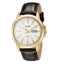 Đồng hồ Citizen Men's Brown Leather Strap Watch
