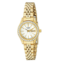 Đồng hồ Citizen Women's Goldtone Watch With Crystal Accents