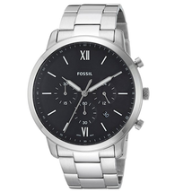 Đồng hồ Fossil Men's Silvertone Black Dial Chronograph Watch