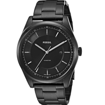 Đồng hồ Fossil Men's Mathis Three Hand Date Black Stainless Steel Watch FS5425