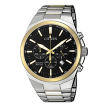 Đồng hồ Citizen AN8174-58E Men's Chrono Quartz Black Dial Two Tone Watch