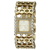 Đồng hồ GUESS Women's U0574L2 Gold-Tone Watch with Crystals & Adjustable Links