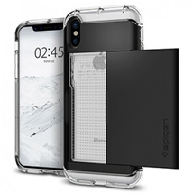 Spigen Crystal Wallet Case for Apple iPhone X - Black
