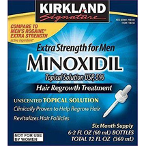 Dung dịch (Gel) mọc tóc Kirkland Minoxidil 5% Extra Strength Men's 6 Month Supply Hair Regrowth Solution
