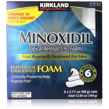 Dung dịch mọc tóc Kirkland Signature Minoxidil Foam for Men - Pack of 3