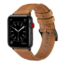 Dây da OUHENG cho đồng hồ Apple Watch Band 42mm 44mm ,Sport and Edition, Retro Brown Band