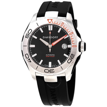 Davidoff Velocity Diver Automatic Black Dial Black Rubber Men's Watch 22440 22439
