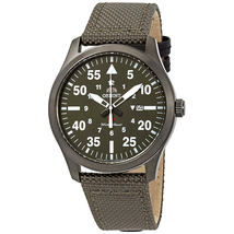 Orient Flight Green Dial Green Canvas Men's Watch FUNG2004F