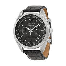 Seiko Chronograph Black Dial Men's Watch SSB097