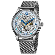 Akribos XXIV Akribos Automatic Skeleton Dial Stainless Steel Men's Watch AK446SS