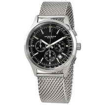 Akribos XXIV Akribos Chronograph Black Dial Stainless Steel Men's Watch AK625SSB