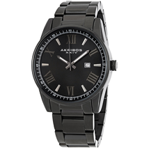 Akribos XXIV Black Dial Black Stainless Steel Men's Watch AK936BK