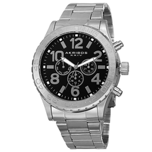 Akribos XXIV Grandiose Black Dial Multi-Function Men's Watch AK763SSB
