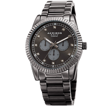 Akribos XXIV Multifunction Diamond Grey Dial Men's Watch AK958GN