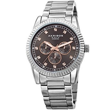 Akribos XXIV Grey Dial Stainless Steel Men's Watch AK958SSGY