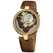 Akribos XXIV Layered Brown Dial Brown Leather Ladies Watch AK601BR