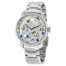 Akribos XXIV Manual Wind Skeleton Dial Stainless Steel Men's Watch AK525SS