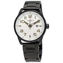 Akribos XXIV Silver Dial Black Ion-plated Men's Watch AK956SS