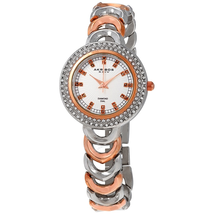 Akribos XXIV Silver Dial Two-tone Quartz Ladies Watch AK804TTR