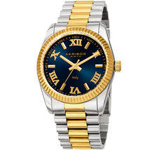 Akribos XXIV Two-Tone Blue Dial Men's Watch AK1034TTG