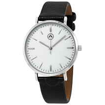 Akribos XXIV Alba by Akribos White Dial Leather Men's Watch 1033SS
