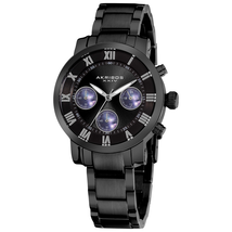 Akribos XXIV Akribos Black Dial Chronograph Stainless Steel Ladies Watch AK623BK AK623BK