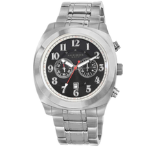 Akribos XXIV Black Dial Chronograph Stainless Steel Men's Watch AK624SS