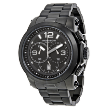 Akribos XXIV Black Dial Chronograph Stainless Steel Men's Watch AK631BK