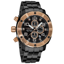 Akribos XXIV Conqueror Chronograph Black PVD Men's Watch AK576RG