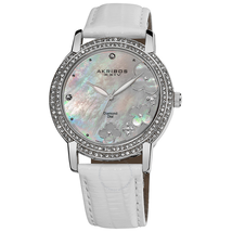 Akribos XXIV Akribos Diamond Mother of Pearl Dial Ladies Watch AK580SSW