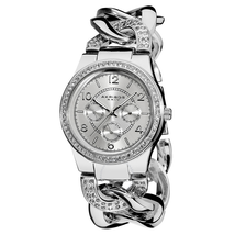 Akribos XXIV Akribos GMT Multi-Function Silver-Tone Ladies Watch AK558SS