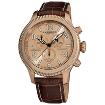 Akribos XXIV Akribos Ultimate Chronograph Rose Gold-Tone Men's Watch AK575BR