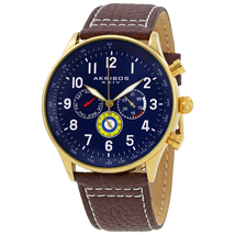 Akribos XXIV Glossy Blue Dial Alloy Men's Watch AK751BR