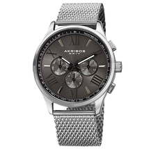 Akribos XXIV Black Sunburt Dial Multi-Function Men's Watch AK844SSB