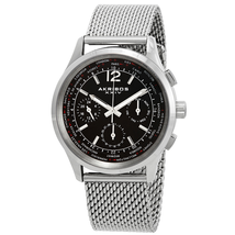 Akribos XXIV Black Sunray Dial Stainless Steel Men's Watch AK716SSB