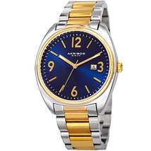 Akribos XXIV Blue Dial Two Tone Men's Watch AK957TTG