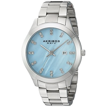 Akribos XXIV Blue Mother of Pearl Dial Ladies Watch AK954SSBU