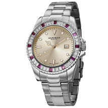 Akribos XXIV Champagne Dial Stainless Steel Unisex Watch AK702RD AK702RD