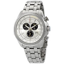 Akribos XXIV Conqueror Silver Dial Silver-tone Steel Men's Watch AK617SS