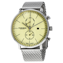 Akribos XXIV Cream Dial Stainless Steel Men's Watch AK685SS