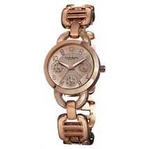 Akribos XXIV Multi-Function Rose Dial Rose Gold-tone Ladies Watch AK703RG