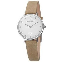 Akribos XXIV Quartz Diamond White Dial Ladies Watch AK882WT