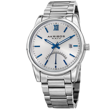 Akribos XXIV Silver Dial Stainless Steel Men's Watch AK962SS