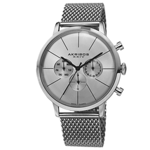 Akribos XXIV Silver-tone Stainless Steel Men's Watch AK714SS