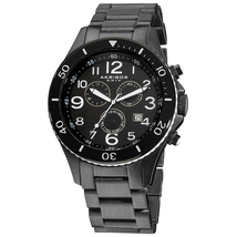 Akribos XXIV Ultimate Chronograph Black Ion-plated Steel Bracelet Men's Watch AK616WT