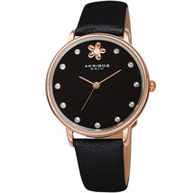 Akribos XXIV Black Dial Ladies Watch AK1084BK