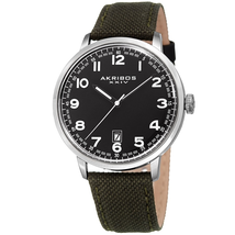 Akribos XXIV Black Dial Men's Watch AK1025SSBK